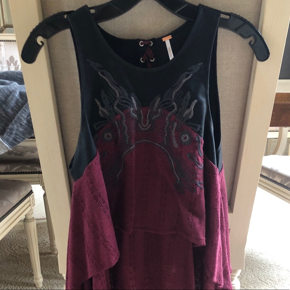 Free people maroon tank top